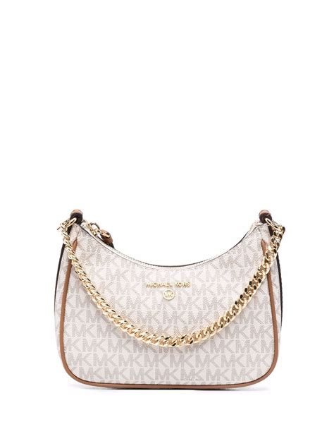 jet set charm small logo shoulder bag michael kors|michael kors vanilla jet set.